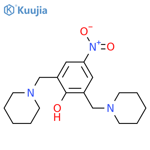 4-nitro-2,6-bis[(piperidin-1-yl)methyl]phenol structure