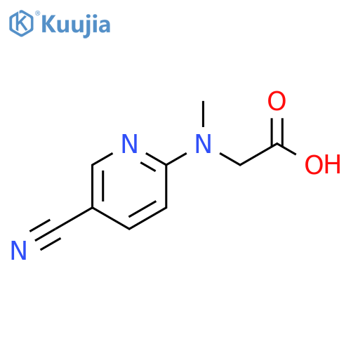 2-[(5-cyanopyridin-2-yl)(methyl)amino]acetic acid structure