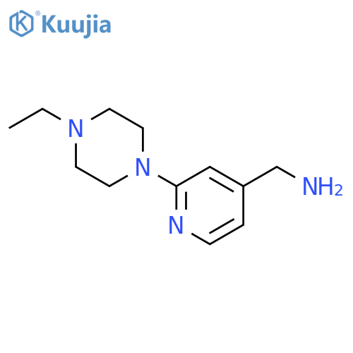 1-[2-(4-ethylpiperazin-1-yl)pyridin-4-yl]methanamine structure