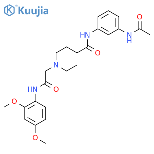 1-{(2,4-dimethoxyphenyl)carbamoylmethyl}-N-(3-acetamidophenyl)piperidine-4-carboxamide structure