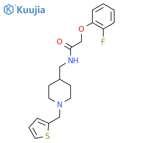 2-(2-fluorophenoxy)-N-({1-(thiophen-2-yl)methylpiperidin-4-yl}methyl)acetamide structure