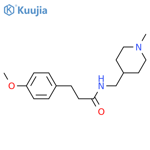 3-(4-methoxyphenyl)-N-(1-methylpiperidin-4-yl)methylpropanamide structure