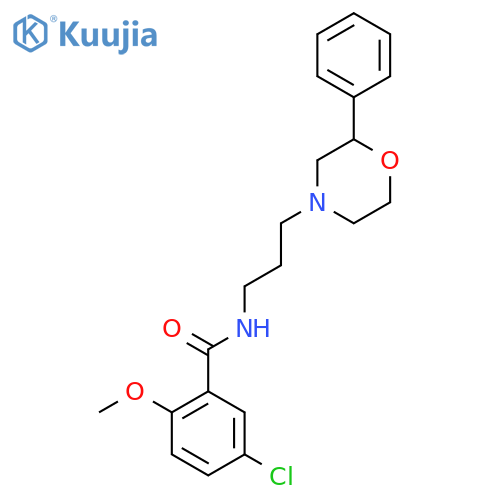 5-chloro-2-methoxy-N-3-(2-phenylmorpholin-4-yl)propylbenzamide structure