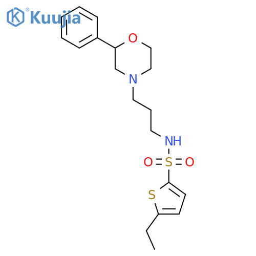 5-ethyl-N-3-(2-phenylmorpholin-4-yl)propylthiophene-2-sulfonamide structure