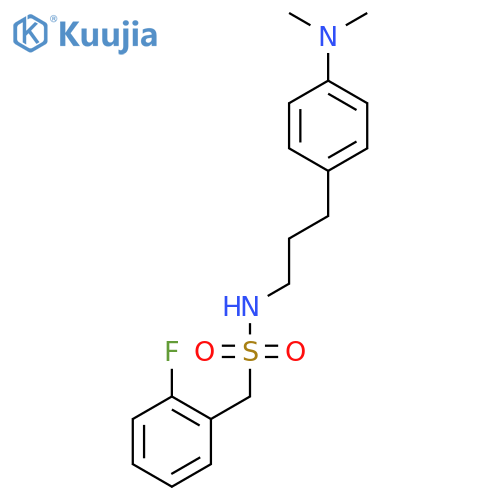 N-{3-4-(dimethylamino)phenylpropyl}-1-(2-fluorophenyl)methanesulfonamide structure