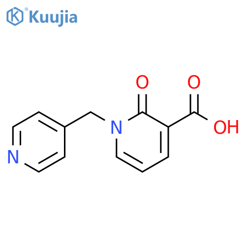 2-oxo-1-(pyridin-4-yl)methyl-1,2-dihydropyridine-3-carboxylic acid structure