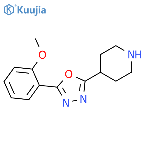 Piperidine, 4-[5-(2-methoxyphenyl)-1,3,4-oxadiazol-2-yl]- structure