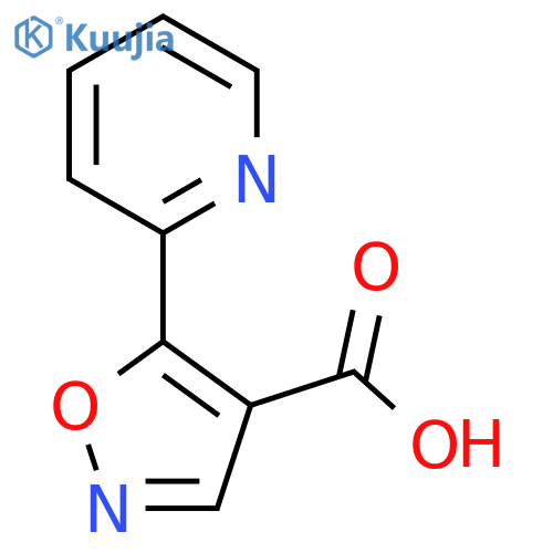5-(pyridin-2-yl)-1,2-oxazole-4-carboxylic acid structure
