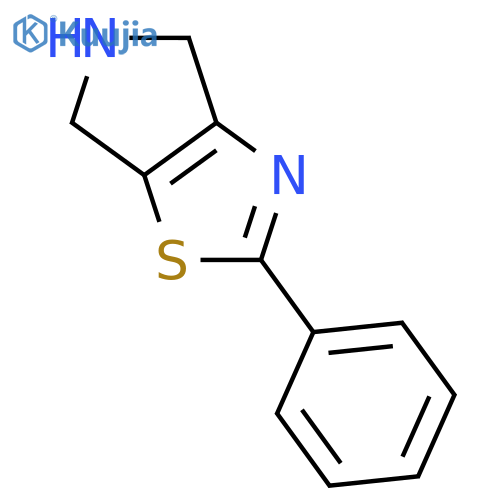 2-phenyl-5,6-dihydro-4h-pyrrolo[3,4-d][1,3]thiazole structure