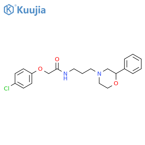 2-(4-chlorophenoxy)-N-3-(2-phenylmorpholin-4-yl)propylacetamide structure