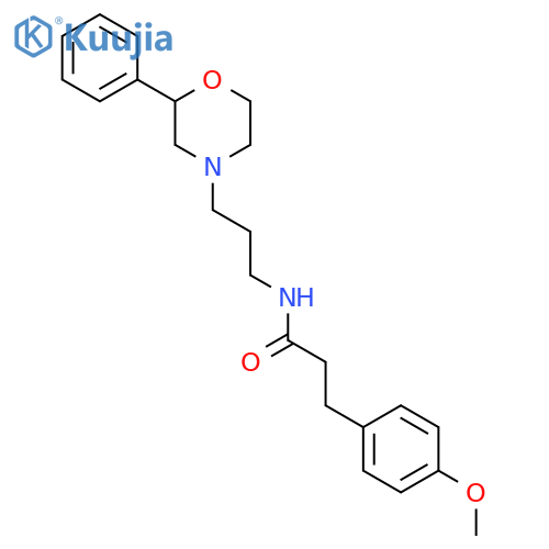 3-(4-methoxyphenyl)-N-3-(2-phenylmorpholin-4-yl)propylpropanamide structure