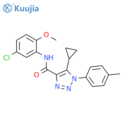 N-(5-chloro-2-methoxyphenyl)-5-cyclopropyl-1-(4-methylphenyl)-1H-1,2,3-triazole-4-carboxamide structure