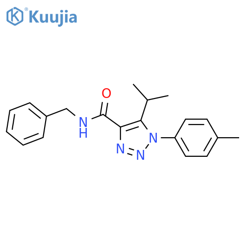 N-benzyl-1-(4-methylphenyl)-5-(propan-2-yl)-1H-1,2,3-triazole-4-carboxamide structure