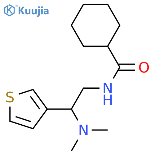 N-2-(dimethylamino)-2-(thiophen-3-yl)ethylcyclohexanecarboxamide structure