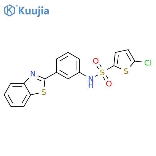 N-3-(1,3-benzothiazol-2-yl)phenyl-5-chlorothiophene-2-sulfonamide structure
