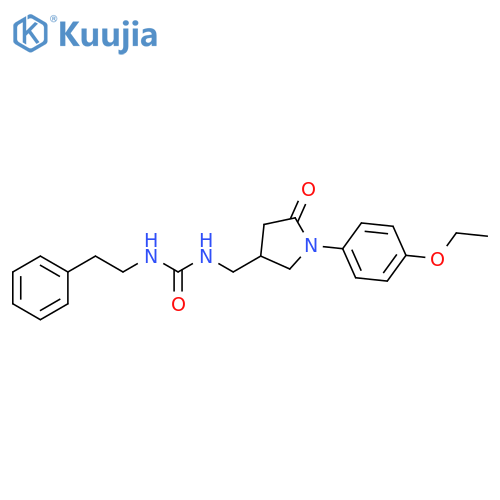 3-{1-(4-ethoxyphenyl)-5-oxopyrrolidin-3-ylmethyl}-1-(2-phenylethyl)urea structure