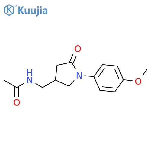 N-{1-(4-methoxyphenyl)-5-oxopyrrolidin-3-ylmethyl}acetamide structure