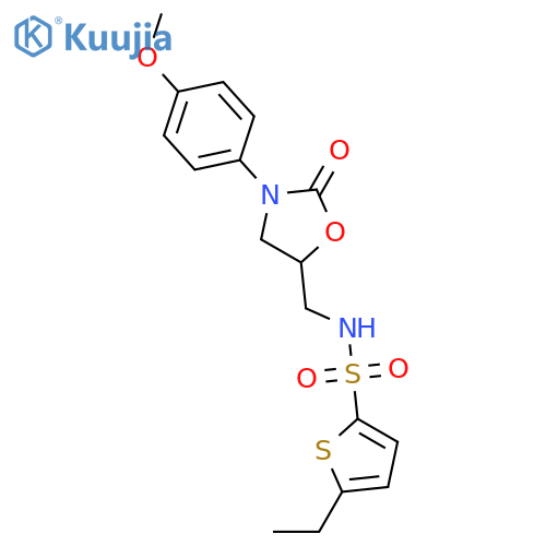 5-ethyl-N-{3-(4-methoxyphenyl)-2-oxo-1,3-oxazolidin-5-ylmethyl}thiophene-2-sulfonamide structure