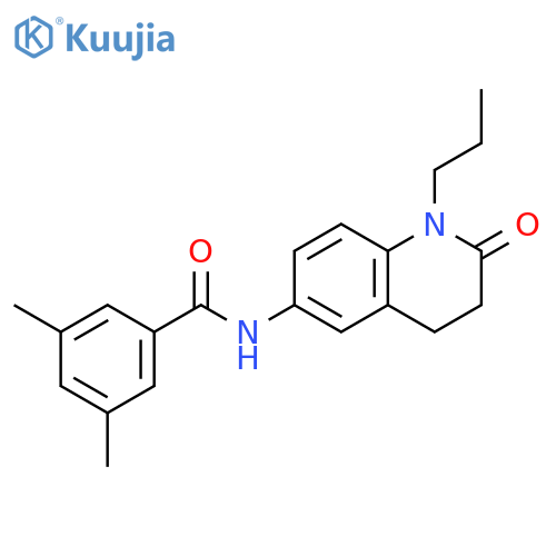 3,5-dimethyl-N-(2-oxo-1-propyl-1,2,3,4-tetrahydroquinolin-6-yl)benzamide structure