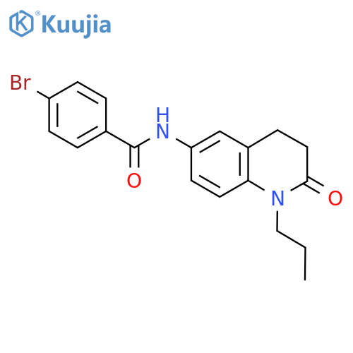 4-bromo-N-(2-oxo-1-propyl-1,2,3,4-tetrahydroquinolin-6-yl)benzamide structure