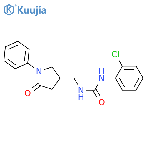 1-(2-chlorophenyl)-3-(5-oxo-1-phenylpyrrolidin-3-yl)methylurea structure