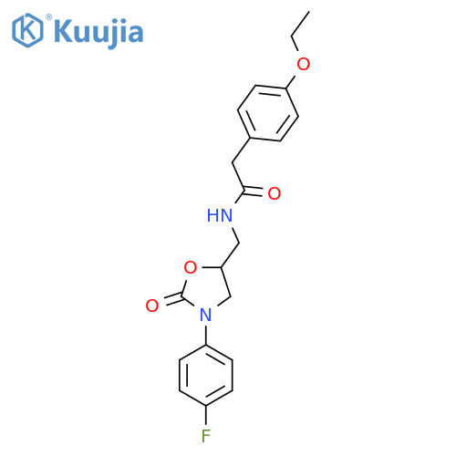 2-(4-ethoxyphenyl)-N-{3-(4-fluorophenyl)-2-oxo-1,3-oxazolidin-5-ylmethyl}acetamide structure