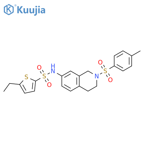 5-ethyl-N-2-(4-methylbenzenesulfonyl)-1,2,3,4-tetrahydroisoquinolin-7-ylthiophene-2-sulfonamide structure