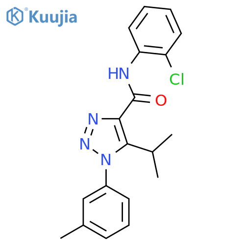 N-(2-chlorophenyl)-1-(3-methylphenyl)-5-(propan-2-yl)-1H-1,2,3-triazole-4-carboxamide structure