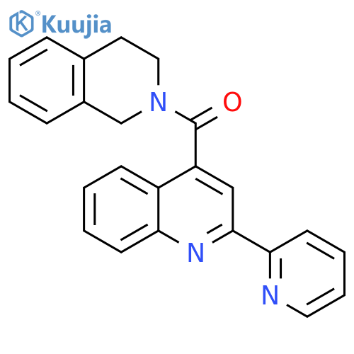 2-(pyridin-2-yl)-4-(1,2,3,4-tetrahydroisoquinoline-2-carbonyl)quinoline structure