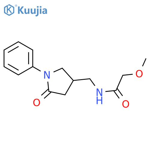 2-methoxy-N-(5-oxo-1-phenylpyrrolidin-3-yl)methylacetamide structure