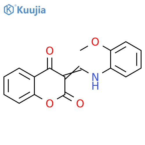 (3Z)-3-{(2-methoxyphenyl)aminomethylidene}-3,4-dihydro-2H-1-benzopyran-2,4-dione structure