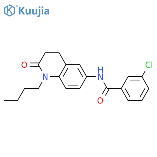 N-(1-butyl-2-oxo-1,2,3,4-tetrahydroquinolin-6-yl)-3-chlorobenzamide structure