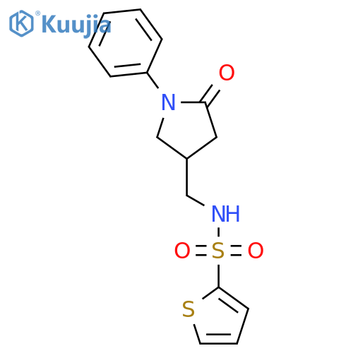 N-(5-oxo-1-phenylpyrrolidin-3-yl)methylthiophene-2-sulfonamide structure