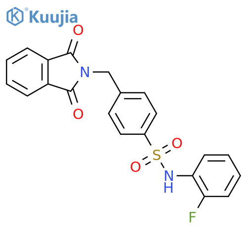 4-(1,3-dioxo-2,3-dihydro-1H-isoindol-2-yl)methyl-N-(2-fluorophenyl)benzene-1-sulfonamide structure