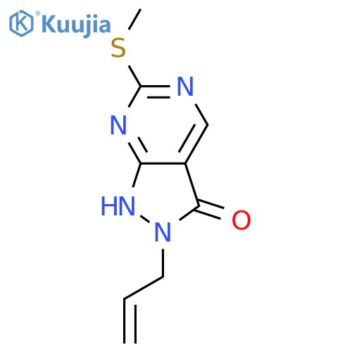 2-Allyl-6-(methylthio)-1H-pyrazolo3,4-dpyrimidin-3(2H)-one structure