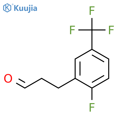 3-[2-fluoro-5-(trifluoromethyl)phenyl]propanal structure