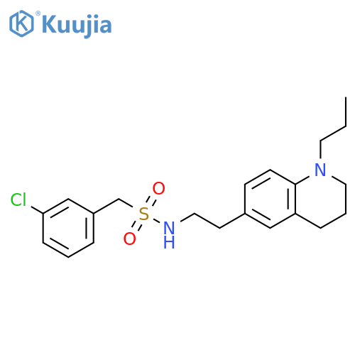 1-(3-chlorophenyl)-N-2-(1-propyl-1,2,3,4-tetrahydroquinolin-6-yl)ethylmethanesulfonamide structure
