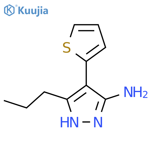 3-Propyl-4-(thiophen-2-yl)-1h-pyrazol-5-amine structure