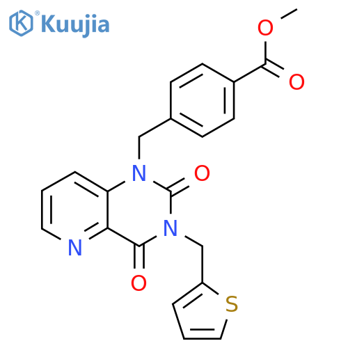 methyl 4-({2,4-dioxo-3-(thiophen-2-yl)methyl-1H,2H,3H,4H-pyrido3,2-dpyrimidin-1-yl}methyl)benzoate structure