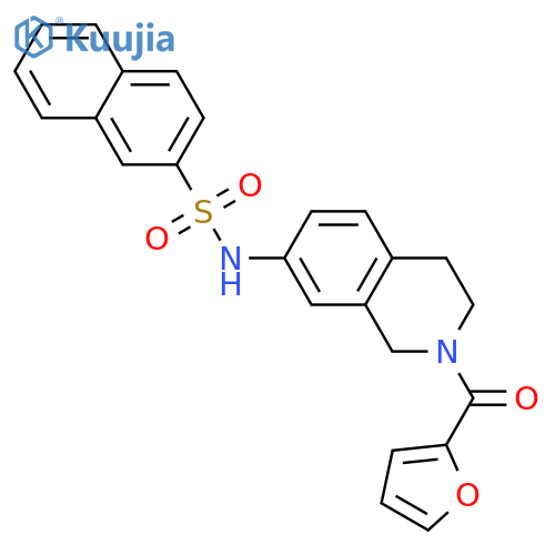 N-2-(furan-2-carbonyl)-1,2,3,4-tetrahydroisoquinolin-7-ylnaphthalene-2-sulfonamide structure