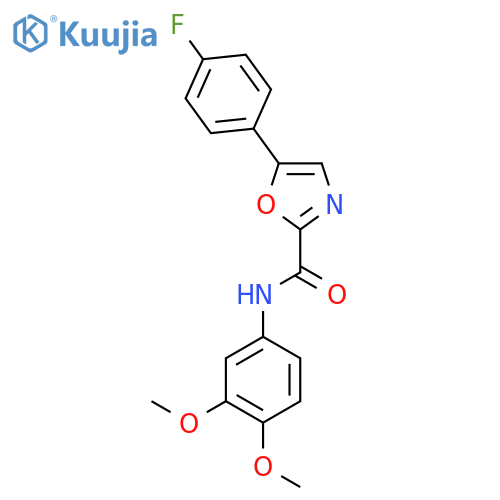 N-(3,4-dimethoxyphenyl)-5-(4-fluorophenyl)-1,3-oxazole-2-carboxamide structure