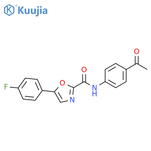 N-(4-acetylphenyl)-5-(4-fluorophenyl)-1,3-oxazole-2-carboxamide structure