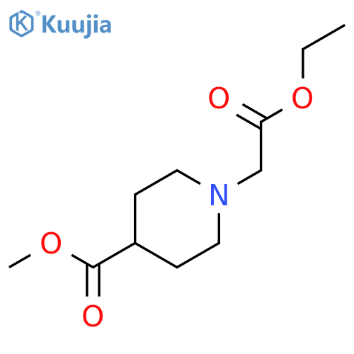 Methyl 1-(2-ethoxy-2-oxoethyl)piperidine-4-carboxylate structure