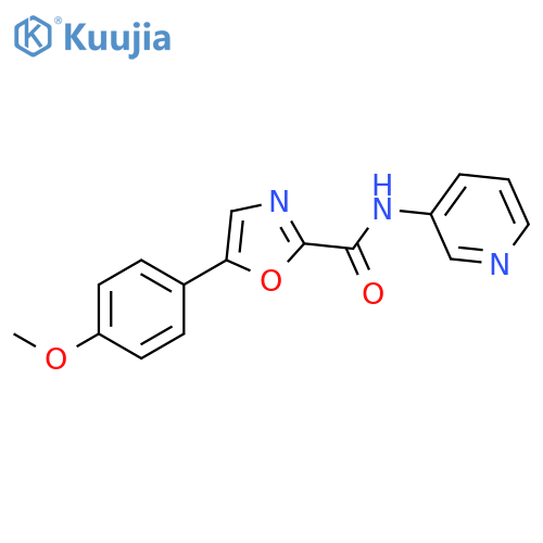 5-(4-methoxyphenyl)-N-(pyridin-3-yl)-1,3-oxazole-2-carboxamide structure