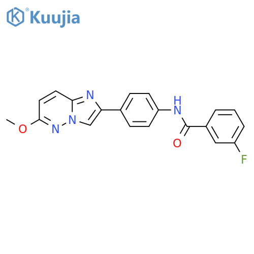 3-fluoro-N-(4-{6-methoxyimidazo1,2-bpyridazin-2-yl}phenyl)benzamide structure