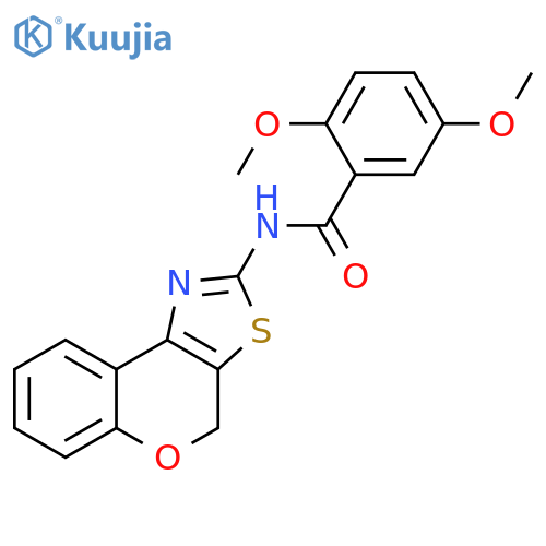 N-{4H-chromeno4,3-d1,3thiazol-2-yl}-2,5-dimethoxybenzamide structure