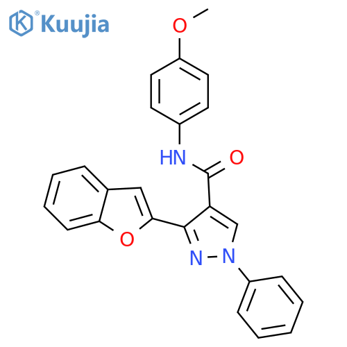 3-(1-benzofuran-2-yl)-N-(4-methoxyphenyl)-1-phenyl-1H-pyrazole-4-carboxamide structure