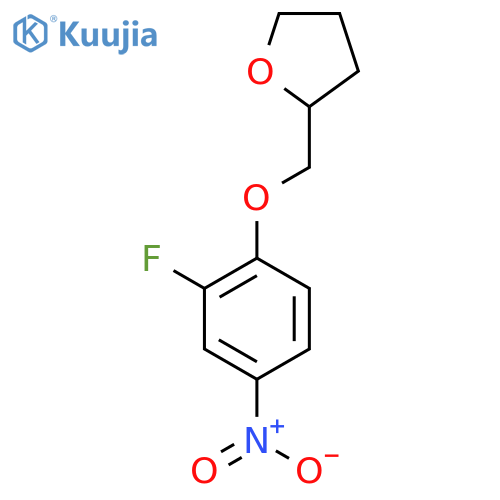 2-[(2-Fluoro-4-nitrophenoxy)methyl]tetrahydrofuran structure