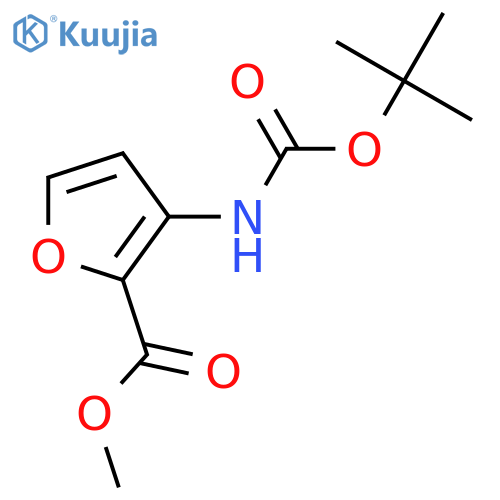 methyl 3-{(tert-butoxy)carbonylamino}furan-2-carboxylate structure