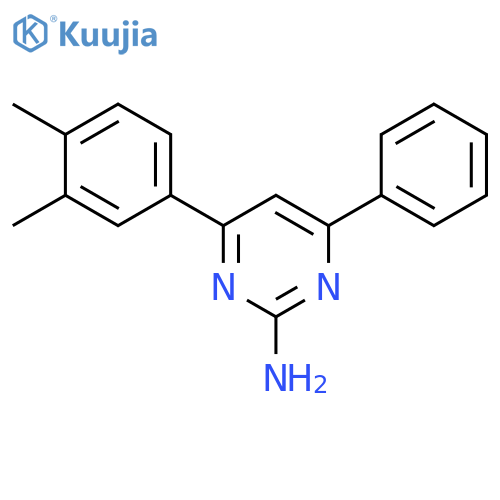 4-(3,4-dimethylphenyl)-6-phenylpyrimidin-2-amine structure